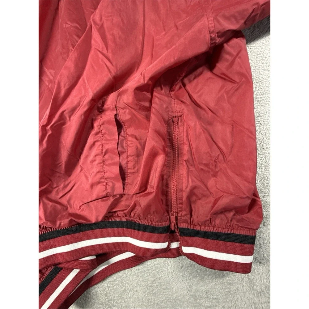 Vintage 90s‎ JERZEES Men's Classic Pullover Windbreaker Jacket Burgundy Size XL